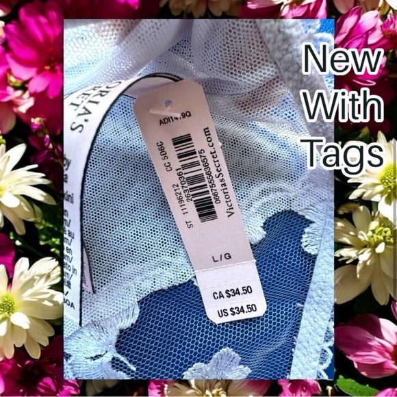 New 🌸 Bridal Victoria’s Secret Dream Angels Lace, Iridescent Thread & Net - Picture 8 of 17